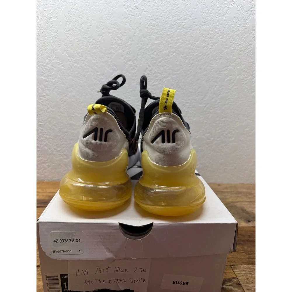Nike Air Max 270 Go The Extra Smile Anthracite Yellow Black DO5849-001 Mens 11
